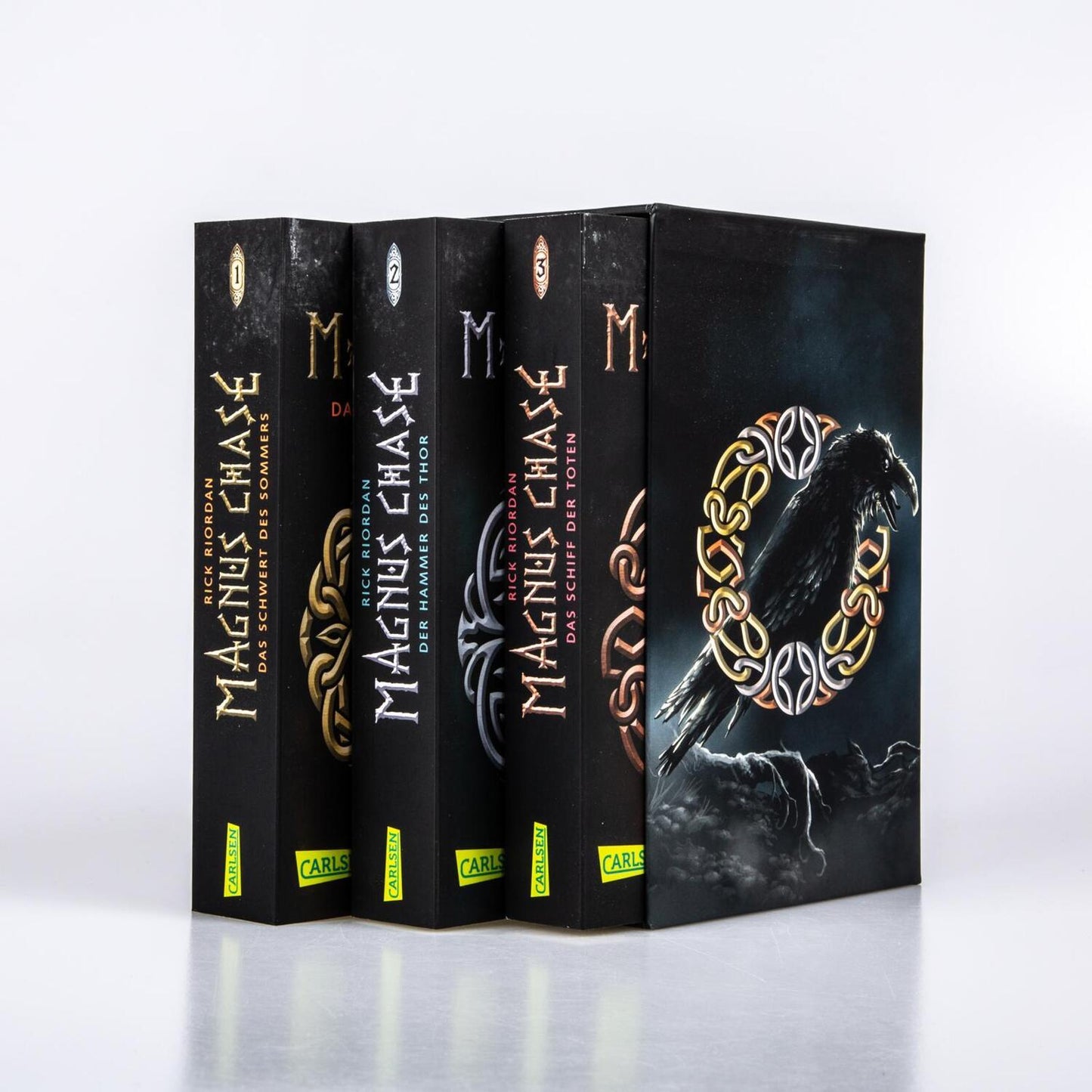 Carlsen Magnus Chase: Magnus-Chase-Schuber (3 Bände im Taschenbuch-Schuber) (Deutsch, 2020, Gabriele Haefs, Rick Riordan)