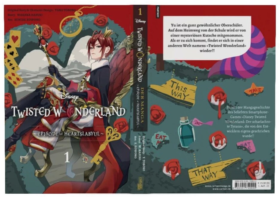 Carlsen Twisted Wonderland: Der Manga 1 (Deutsch, 2023, Wakana Hazuki, Disney, Dorothea Überall, Yana Tobono)