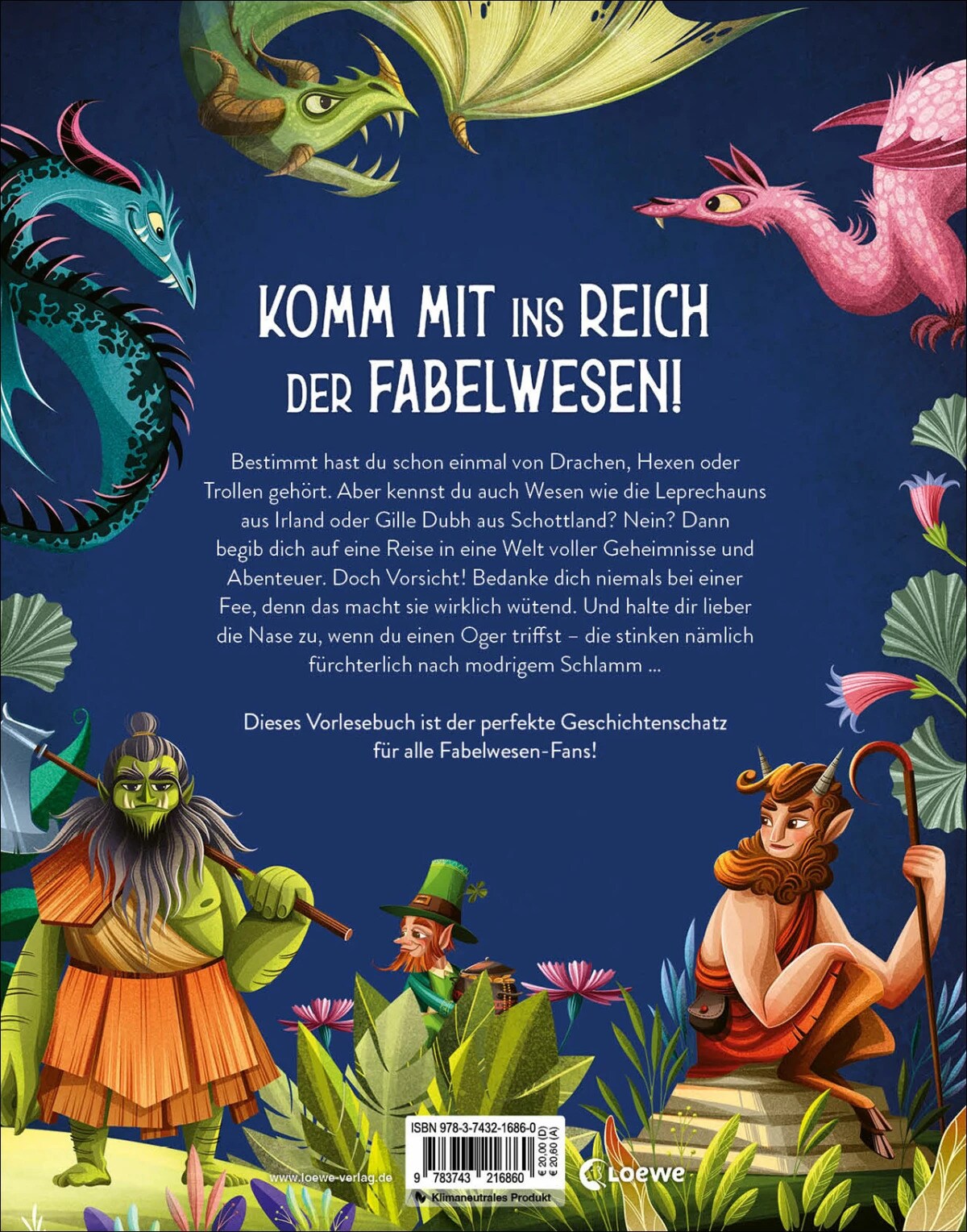 Loewe Mein großes Vorlesebuch von Drachen, Feen und anderen Fabelwesen (Deutsch, 2023, Tea Orsi, Loewe Vorlesebücher, Anna Taube, Anna Láng)