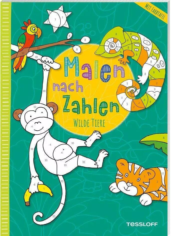 Tessloff Malen nach Zahlen. Wilde Tiere