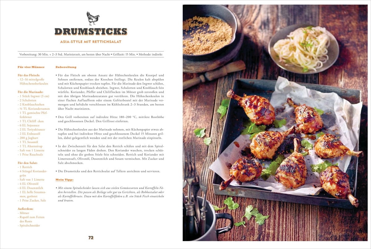 Grillen für Männer - 80 Rezepte ohne Schnickschnack
