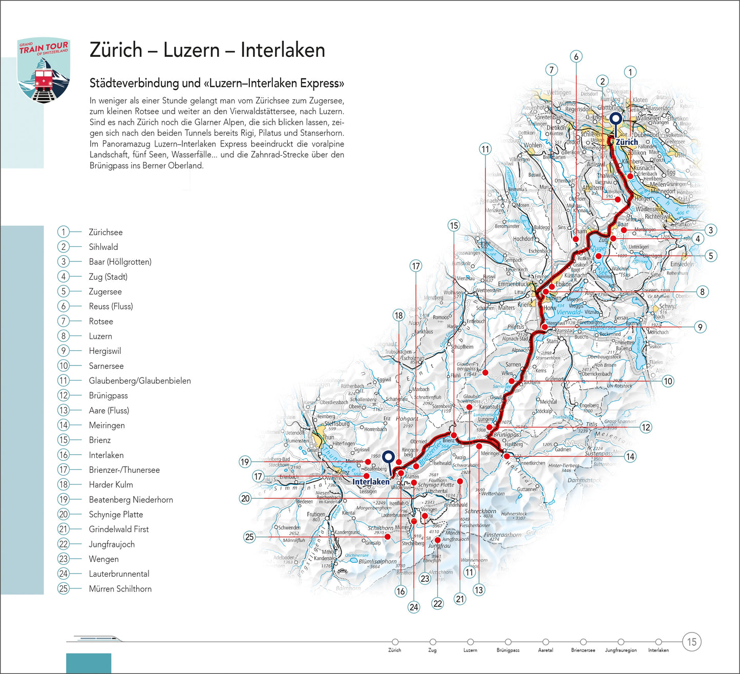 Hallwag Kümmerly+Frey Grand Train Tour of Switzerland (Deutsch, 2023, Hallwag Kümmerly+Frey AG, Roland Baumgartner)