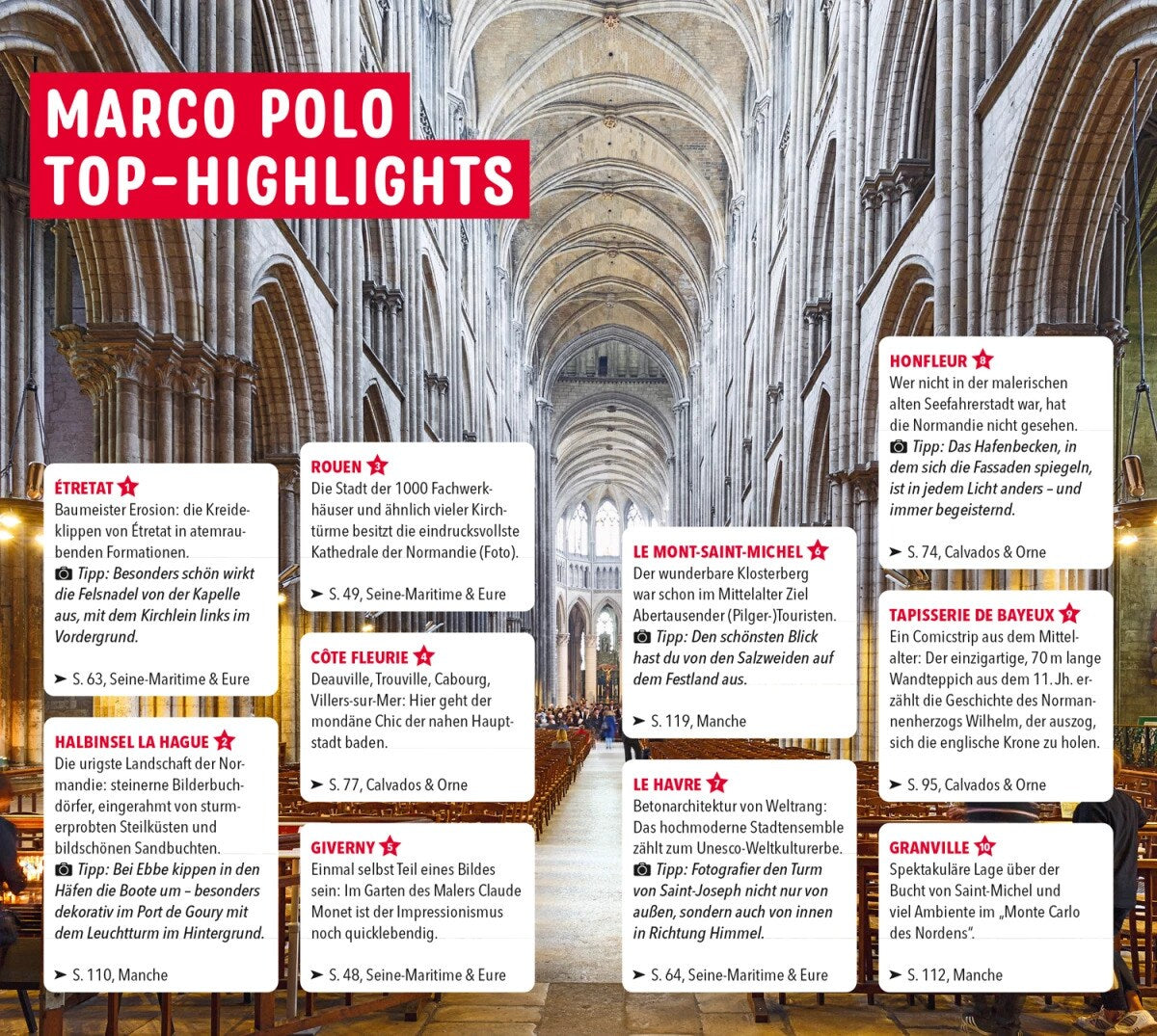 Marco Polo Reiseführer Normandie (Deutsch, 2023, Stefanie Bisping, Hans-Peter Reiser)