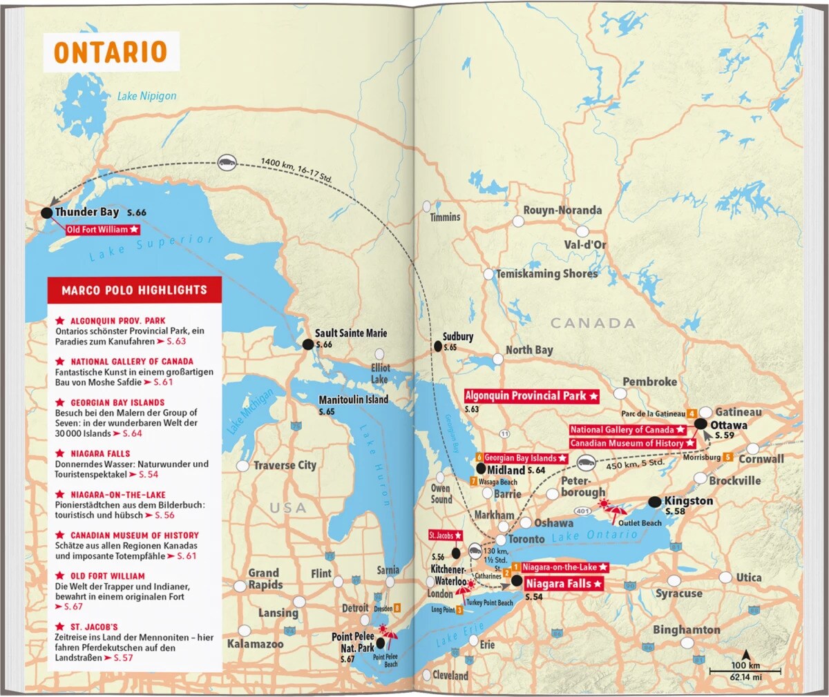 Marco Polo Reiseführer Kanada Ost, Montreal, Toronto, Québec (Deutsch, 2023, Karl Teuschl)