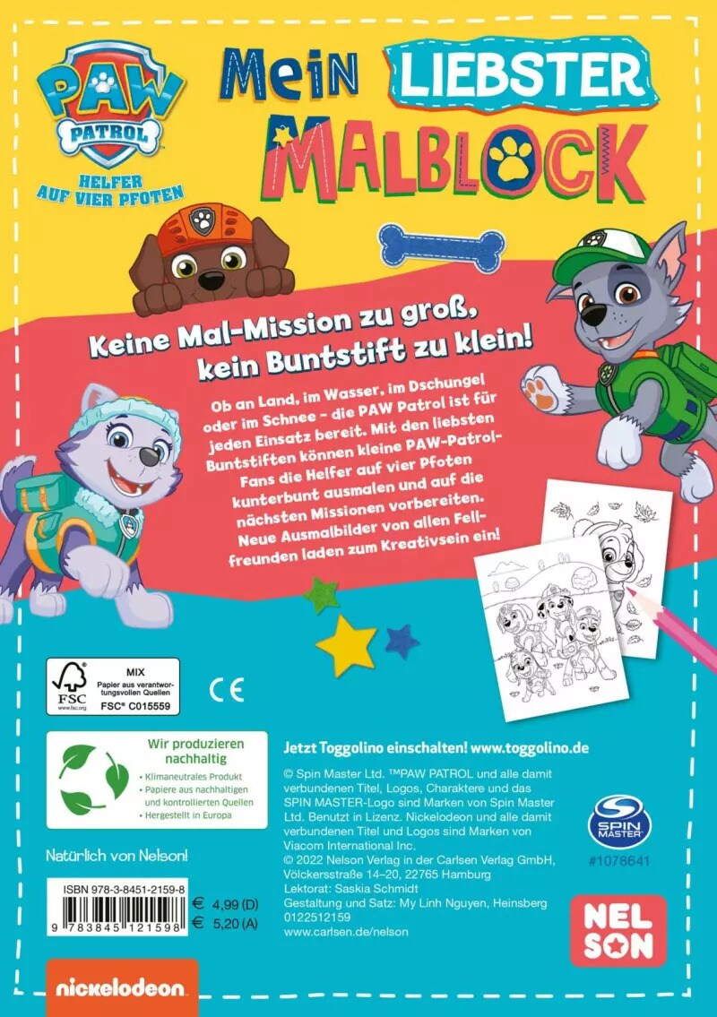 PAW Patrol Kindergartenheft