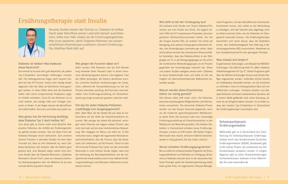 ZS Die Ernährungs-Docs - Diabetes heilen (Deutsch, 2019, Jörn Klasen)