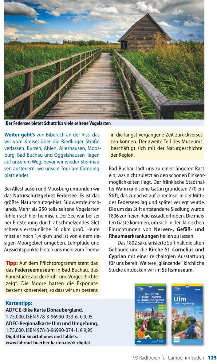 Bielefelder Die 99 schönsten Radtouren für Camper in Süddeutschland, Österreich, Südtirol und der Schwei (Deutsch, 2021, BVA BikeMedia GmbH)