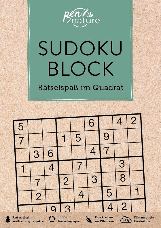 Pen2nature Sudoku-Block • Rätselspaß im Quadrat (Deutsch, 2022, pen2nature)