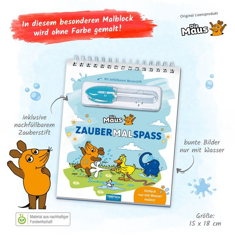 Trötsch Die Maus Zaubermalspaß mit Wasse