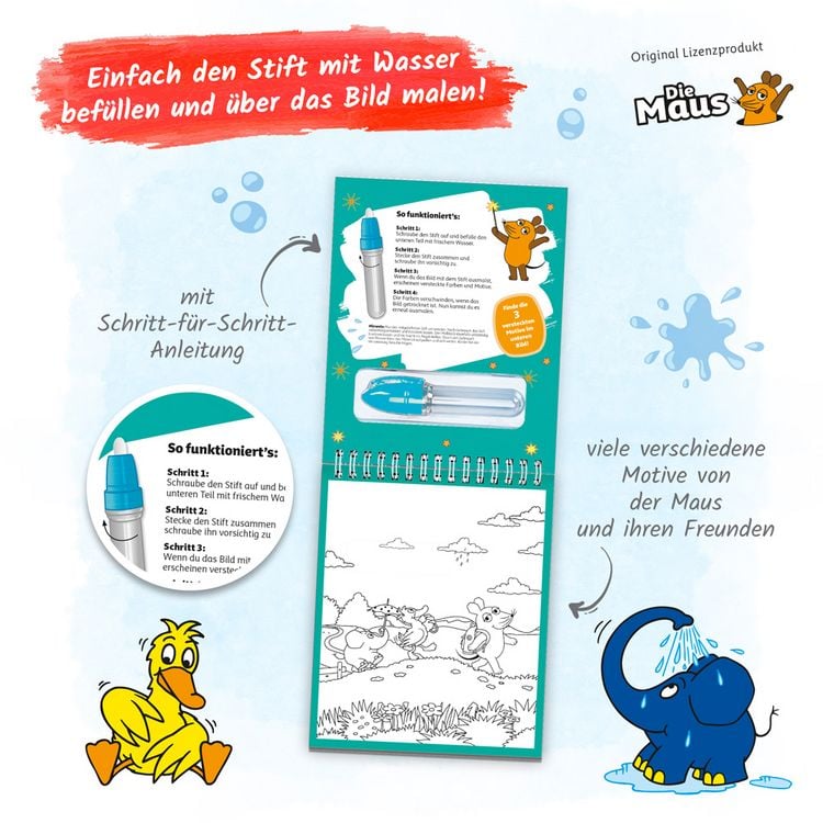 Trötsch Die Maus Zaubermalspaß mit Wasse