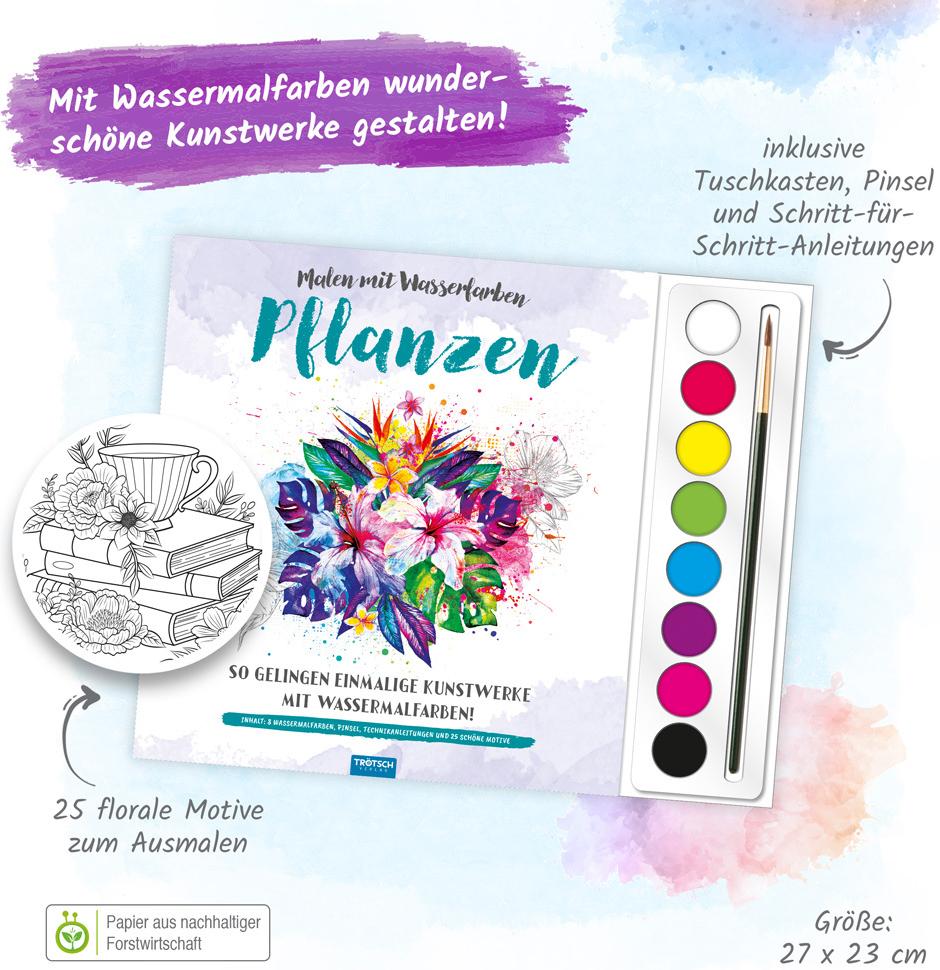 Trötsch Malen mit Wasserfarben Pflanzen