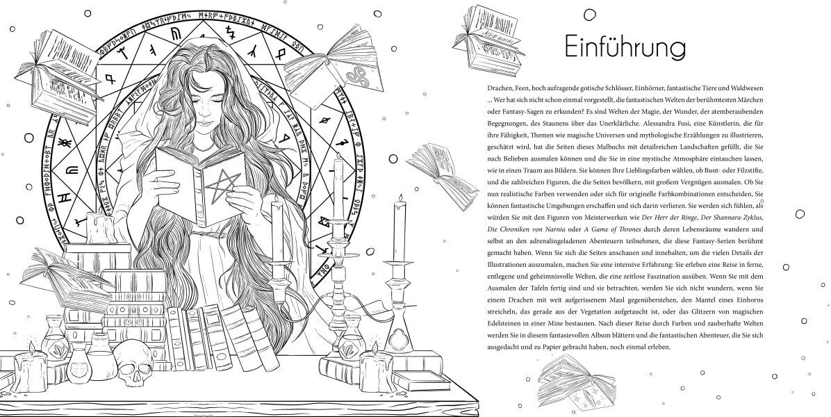 Fantastische Welten (Ausmalbuch zur kreativen Stressbewältigung)