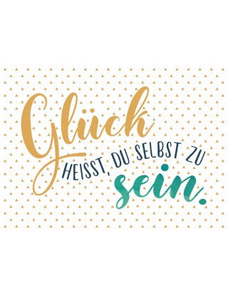 Postkarte Goldrichtig quer
