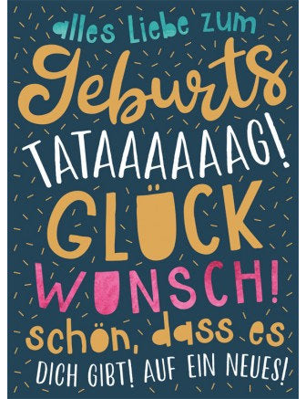 Postkarte Goldrichtig hoch