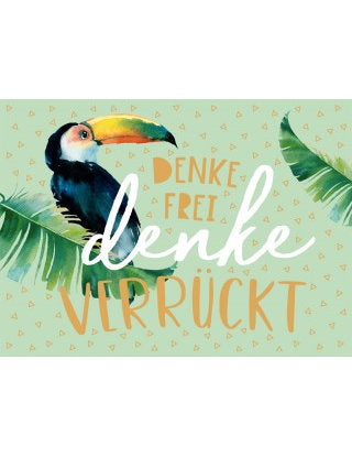 Postkarte Goldrichtig quer