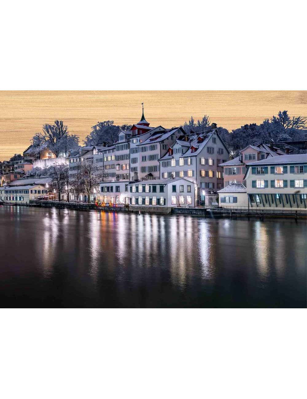 Postkarte. Bambus Swiss Colored
