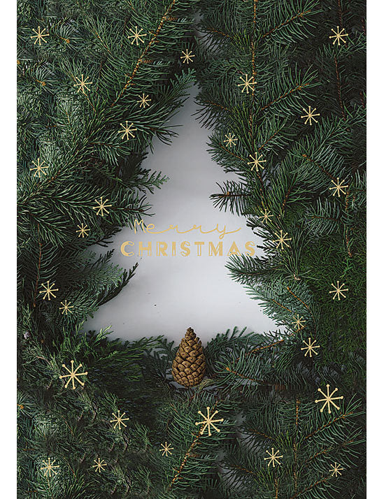 Biglietto Natale Fotografico C/foil E Glitter