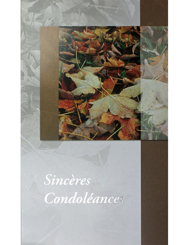 Doppelkarte. Sincères Condoléances