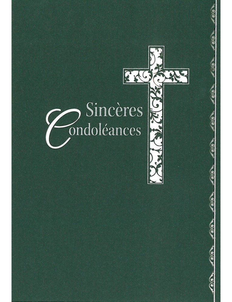 Doppelkarte. Sincères Condoléances