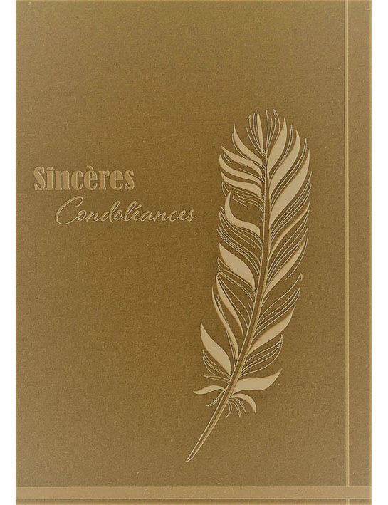 Doppelkarte. Sincères Condoléances