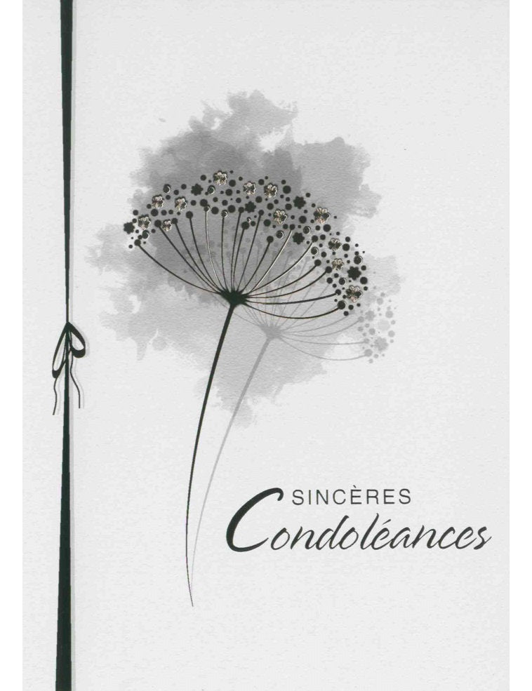 Doppelkarte. Sincères Condoléances