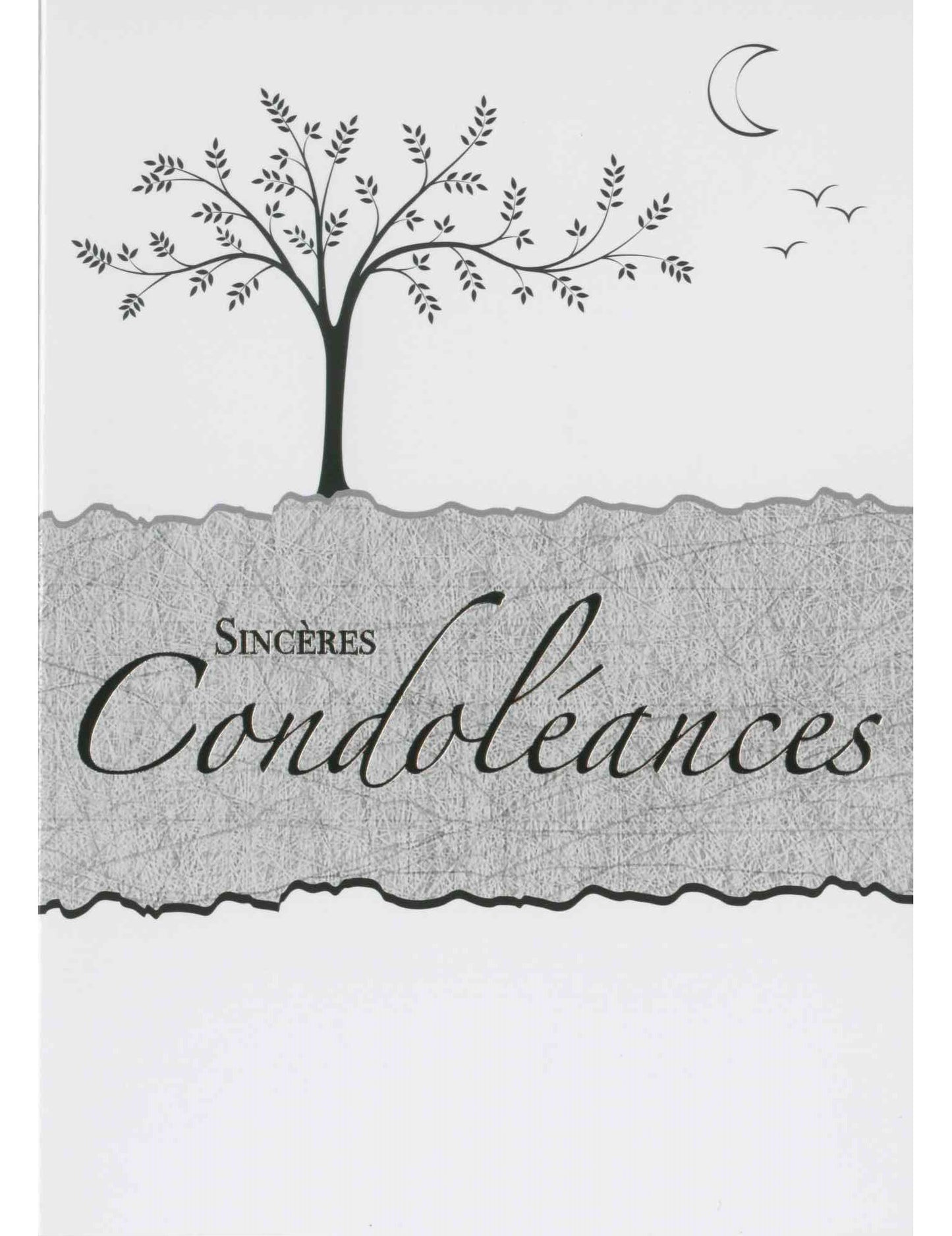 Doppelkarte. Sincères Condoléances