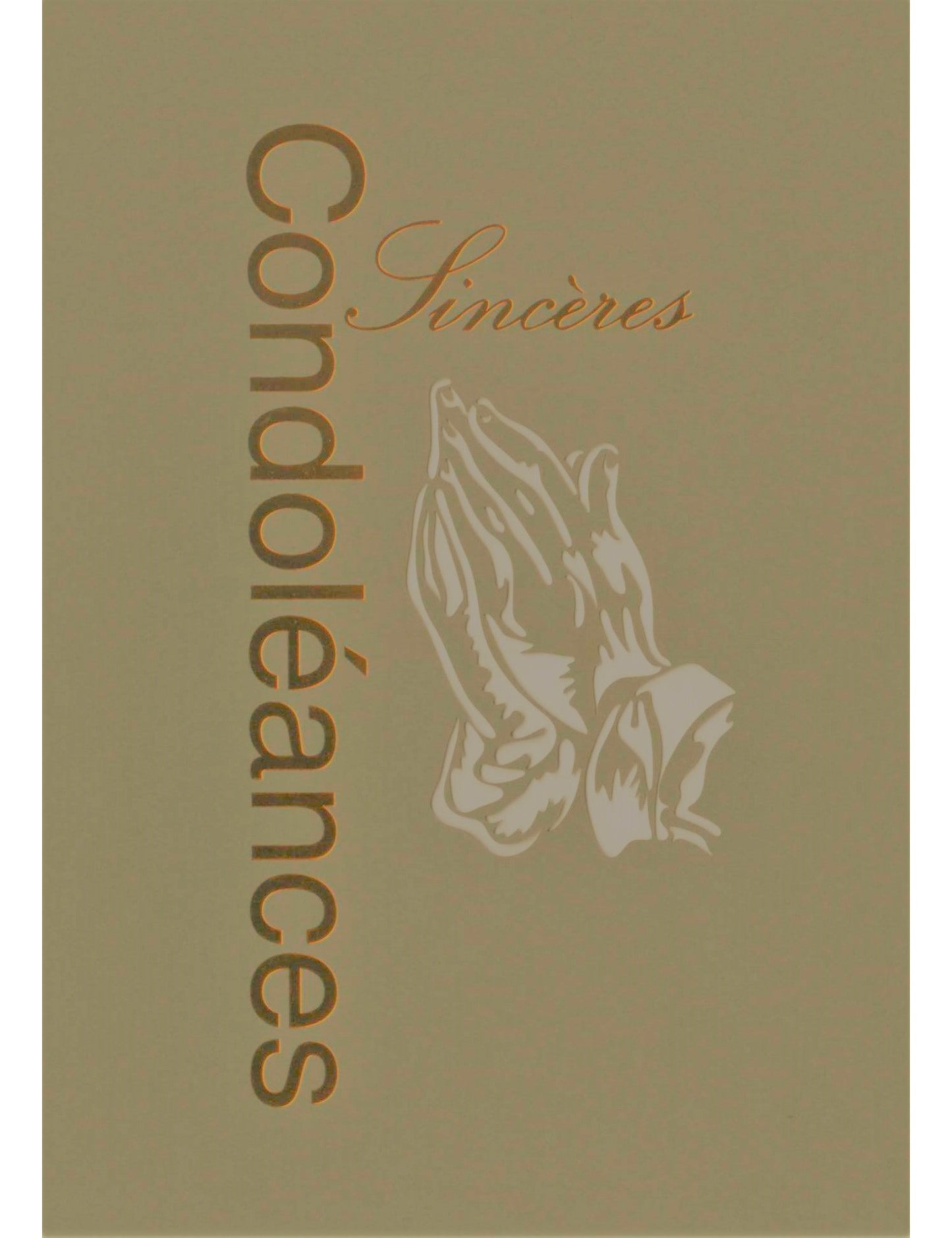 Doppelkarte. Sincères Condoléances