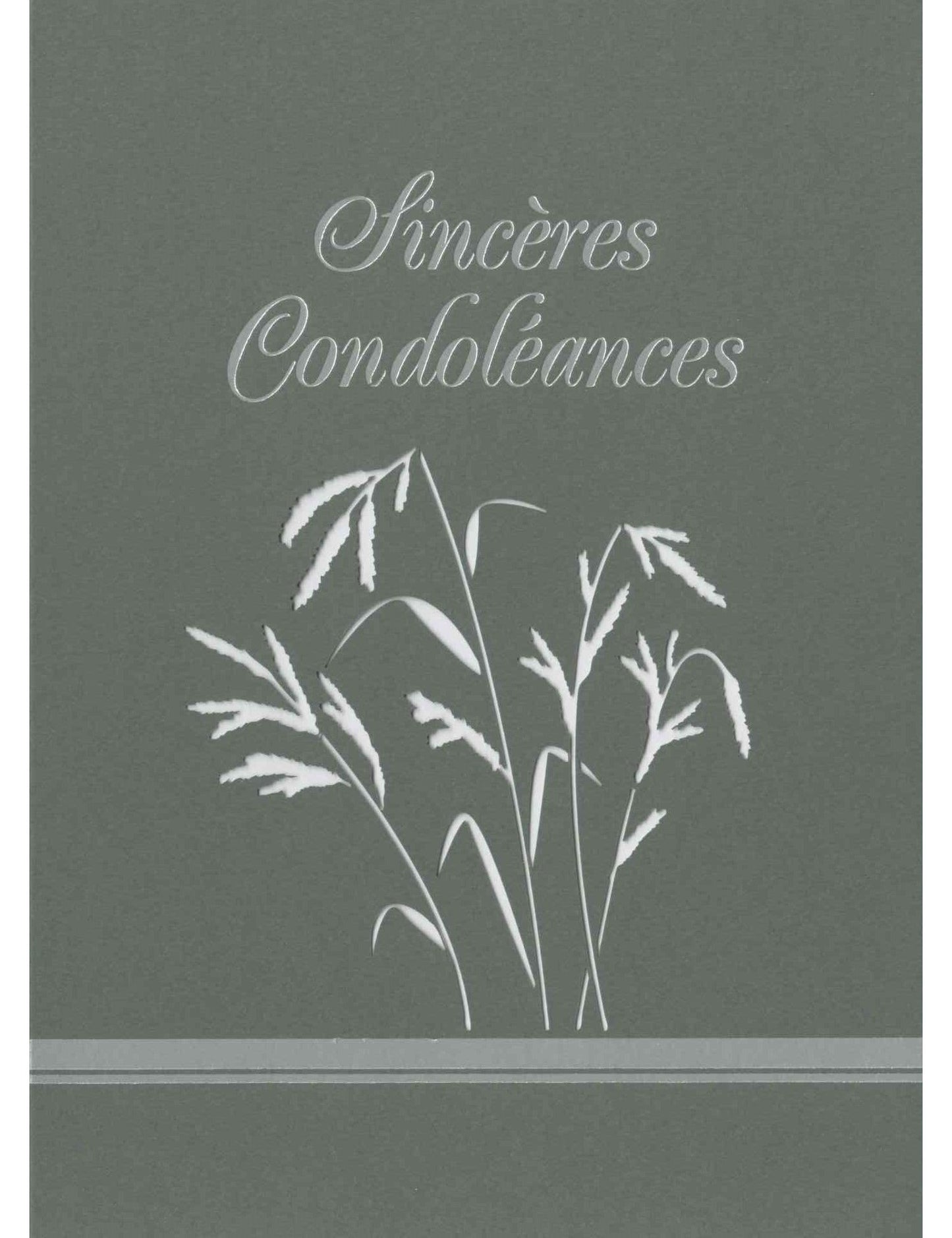 Doppelkarte. Sincères Condoléances