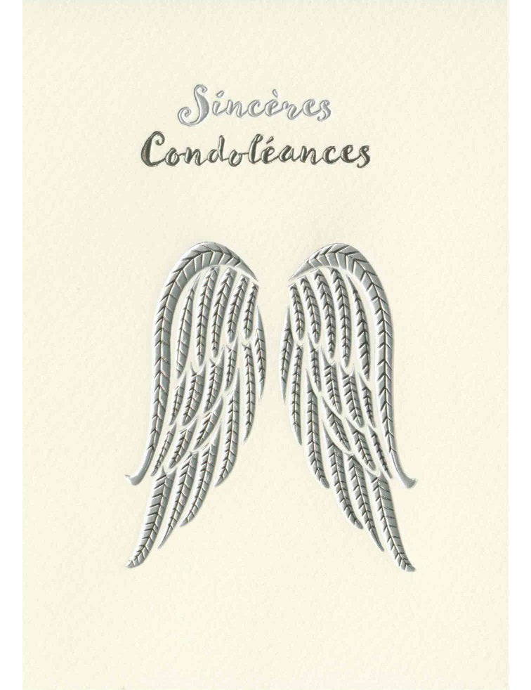 Doppelkarte. Sincères Condoléances