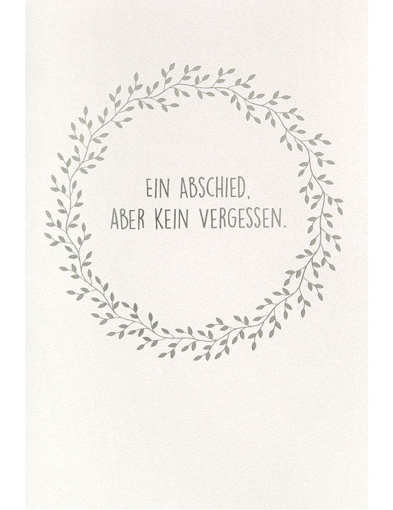 Doppelkarte / Trauer / hoch