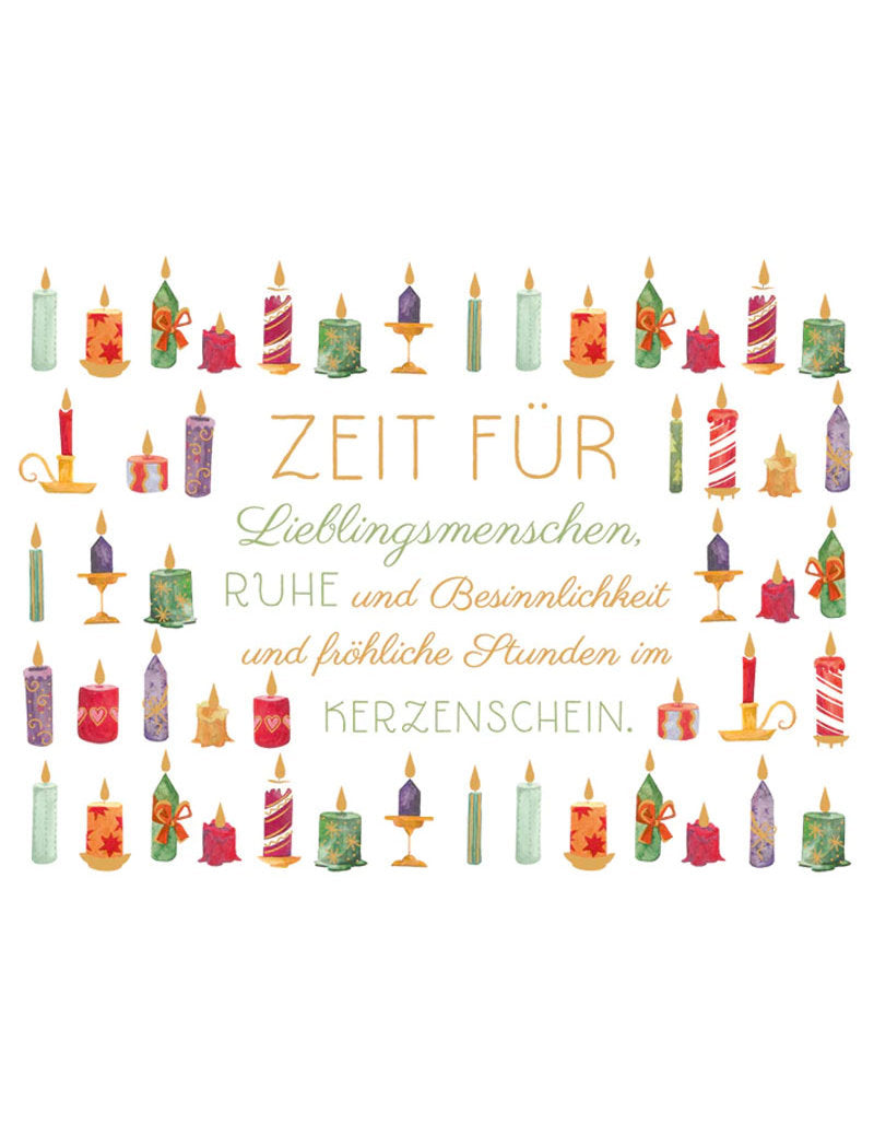 Postkarte. Green Karma X-MAS - Zeit für Lieblingsmenschen