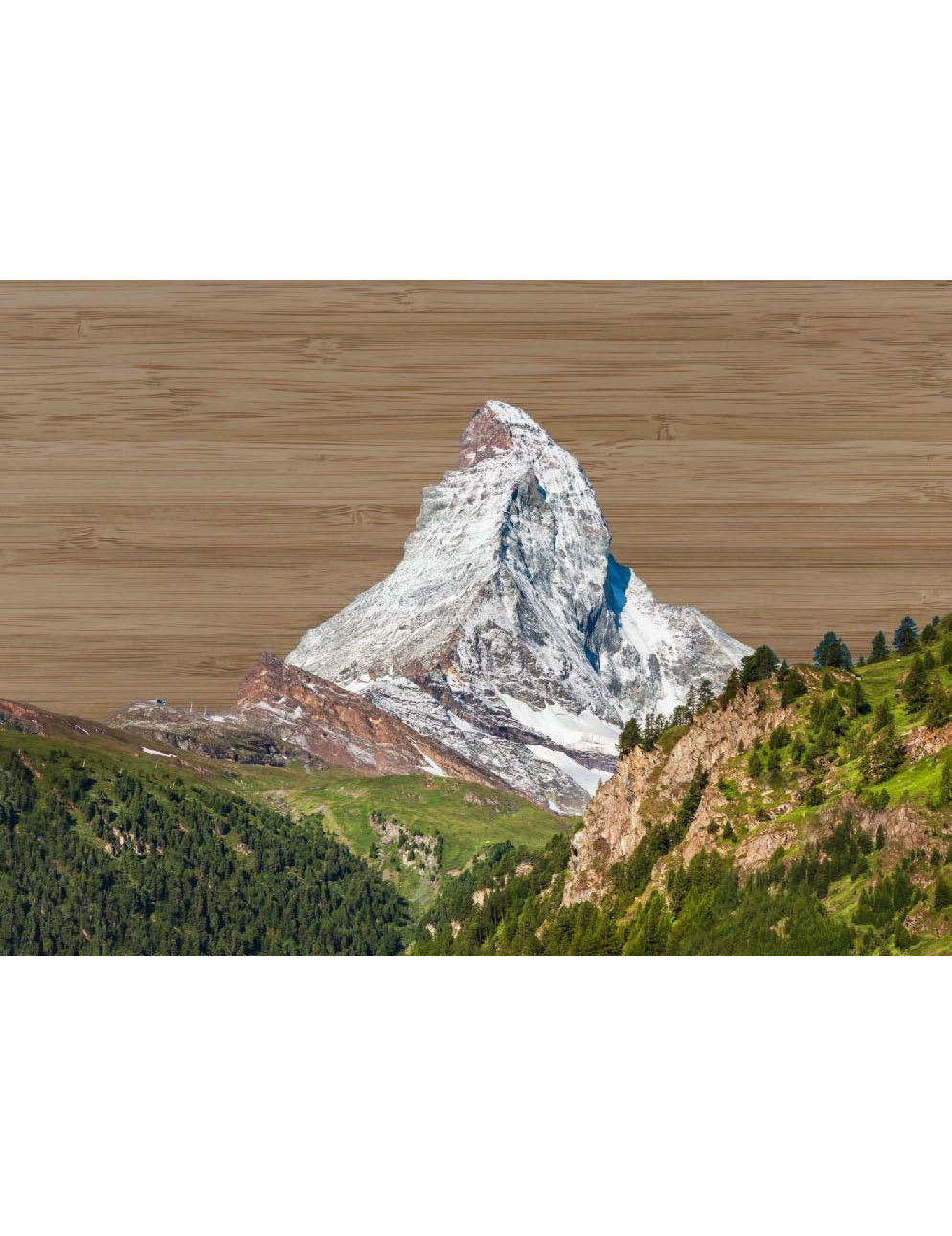 Postkarte. Bambus Swiss Colored - Matterhorn