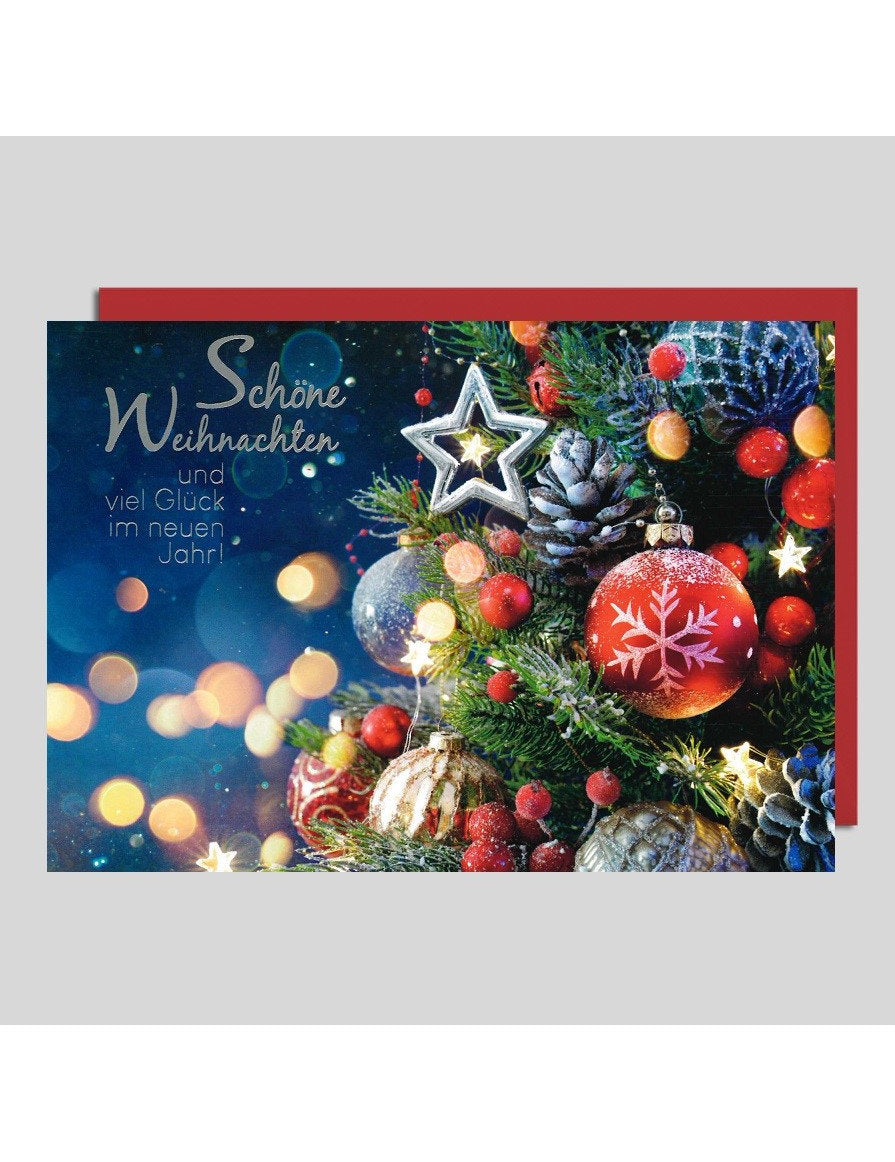 Doppelkarte. Schöne Weihnachten