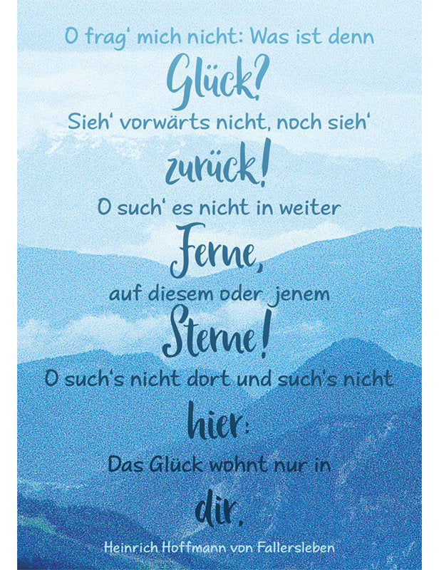Postkarte. Kultura / Glück / Hoch
