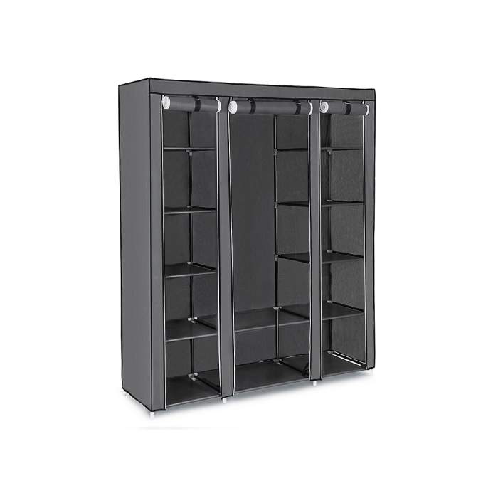 Songmics Kleiderschrank Stoff 150 x 45 x 175 cm - grau