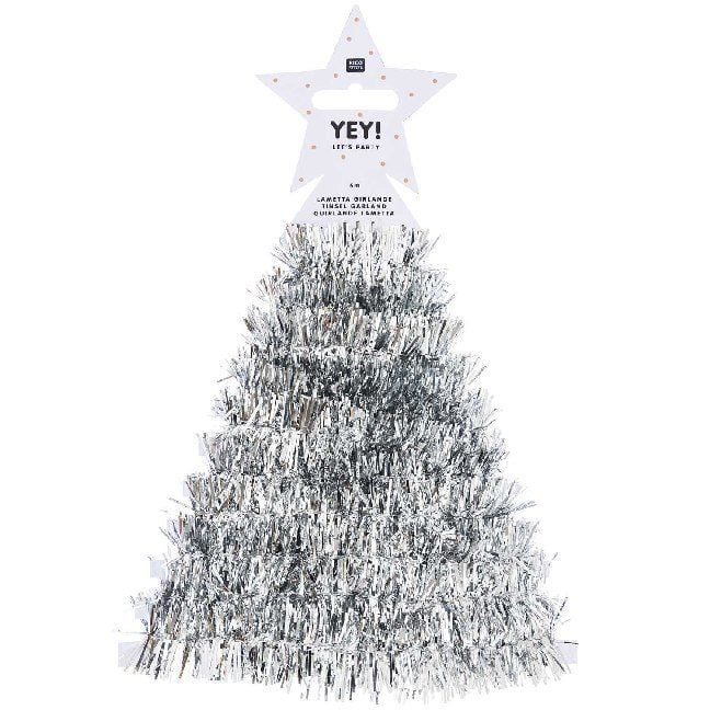 Lametta Girlande silber