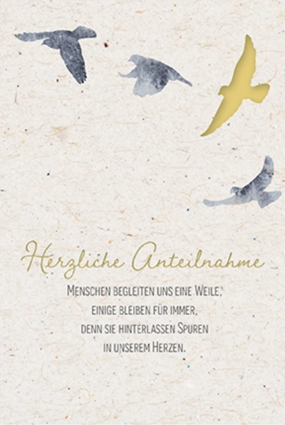 6 Trauerkarten mit Briefkuverts