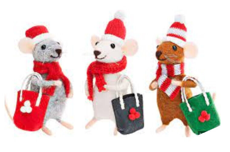 Geldgeschenk Mäuse 'Weihnachten" Filz, 3er-Set