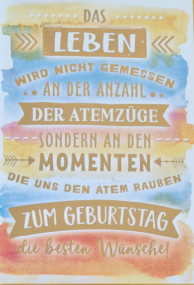Zum Geburtstag die besten Wünsche (B6)