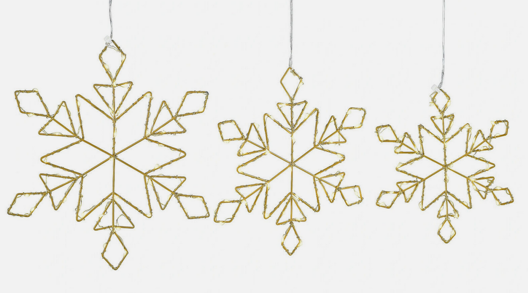 LED - Hängedeko Kristalle (112 LEDs, 3er - Set)