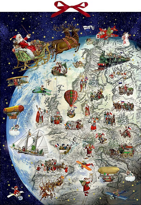Adventskalender (Mit 24 Bildertürchen Länder)