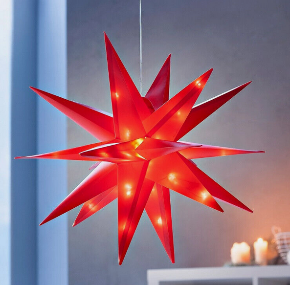 LED-Aussenstern "Weihnachten" rot 56 cm