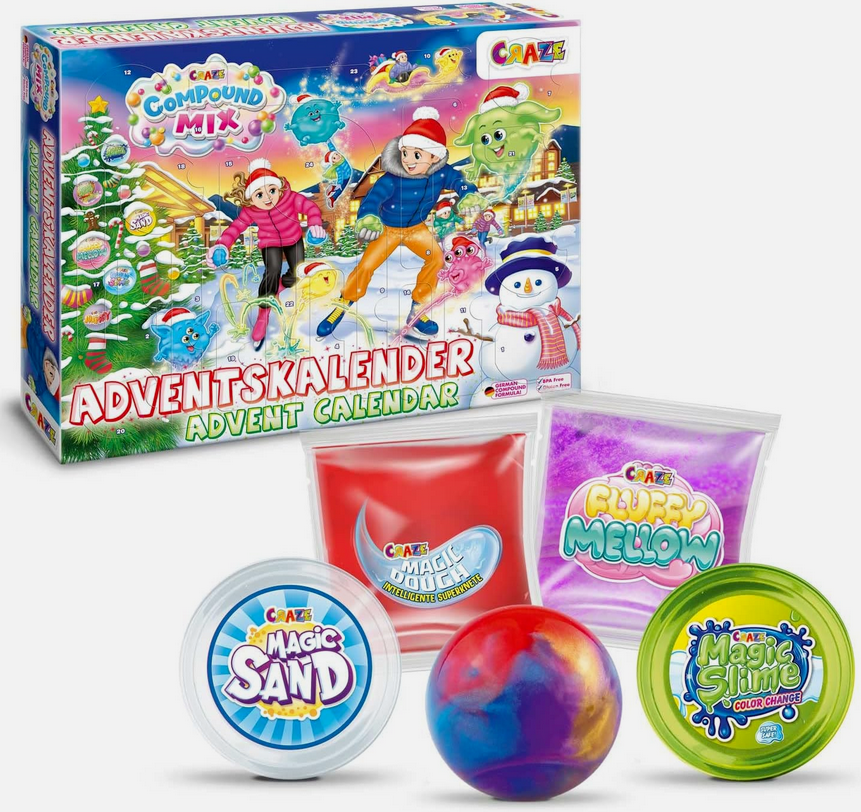 Adventskalender-Magic Sand und Knetschleim