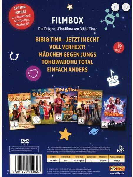 Bibi und Tina-Filmbox alle 5 Kinofilme (DVD)