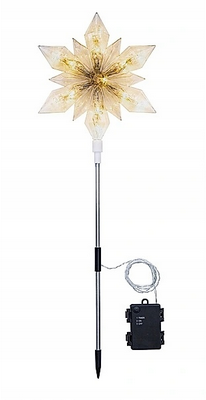 LED-Gartenstecker "Eiskristall" (3er Set)
