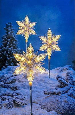 LED-Gartenstecker "Eiskristall" (3er Set)