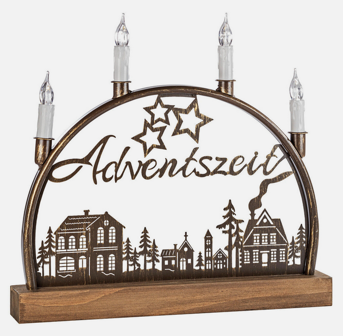 LED-Schwibbogen "Adventszeit" 32cm