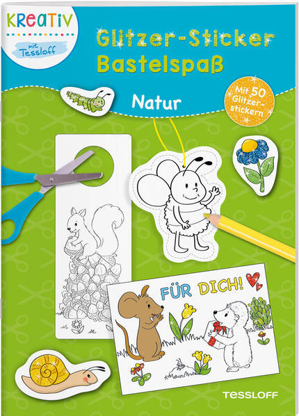 Glitzer-Sticker Bastelspass: Natur