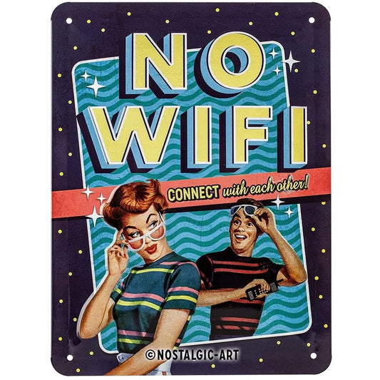 Blechschild 15x20. No WiFi