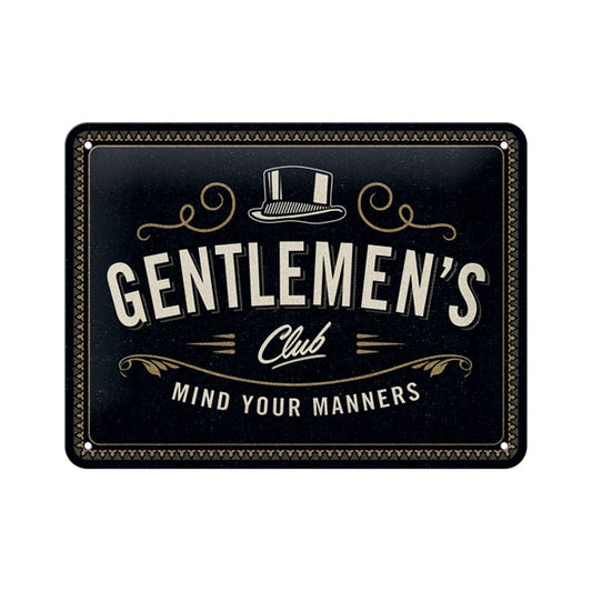 Blechschild 15x20. Gentlemen's Club